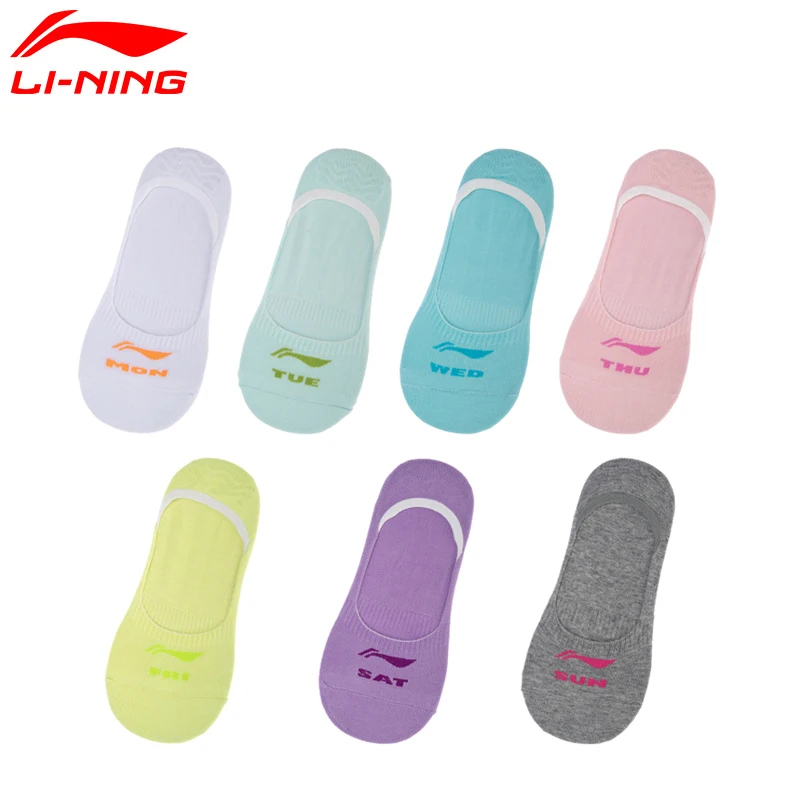 Li-Ning Women's Urban Breathable Sport Sock Slippers Comfort Plain Hidden(7Pairs Pack) Corlor LiNing Sports Socks AWSM104 Q163 |