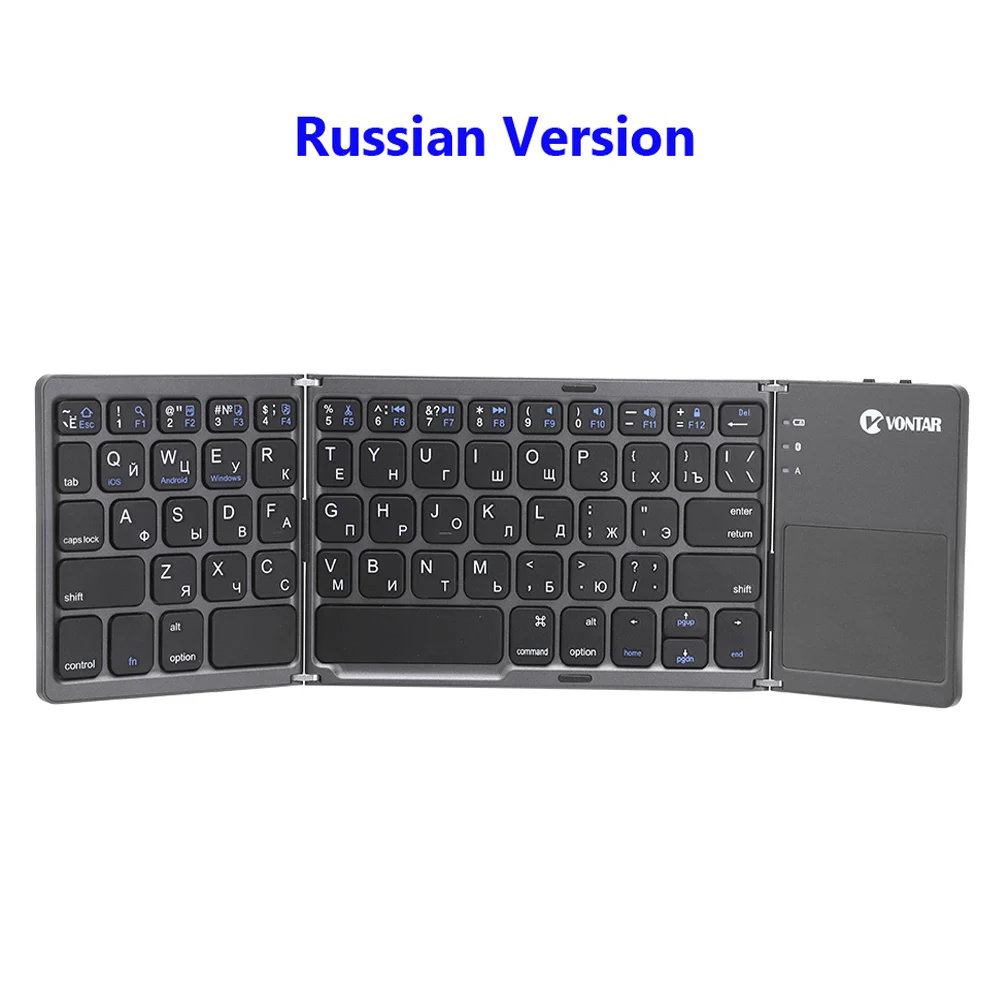 dobrável touchpad inglês russo para ios android windows ipad tablet