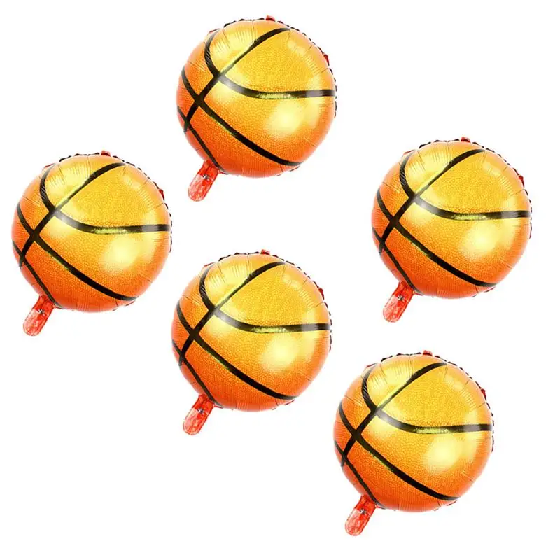 10 шт 18 дюймовые баскетбольные шары декоративные алюминиевые фольгированные спортивные тематические праздничные майларовые шары для вечеринки и дня рождения