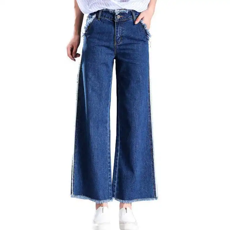 #6892 Autumn winter wide leg jeans women Fashion Black Loose Plus size ...