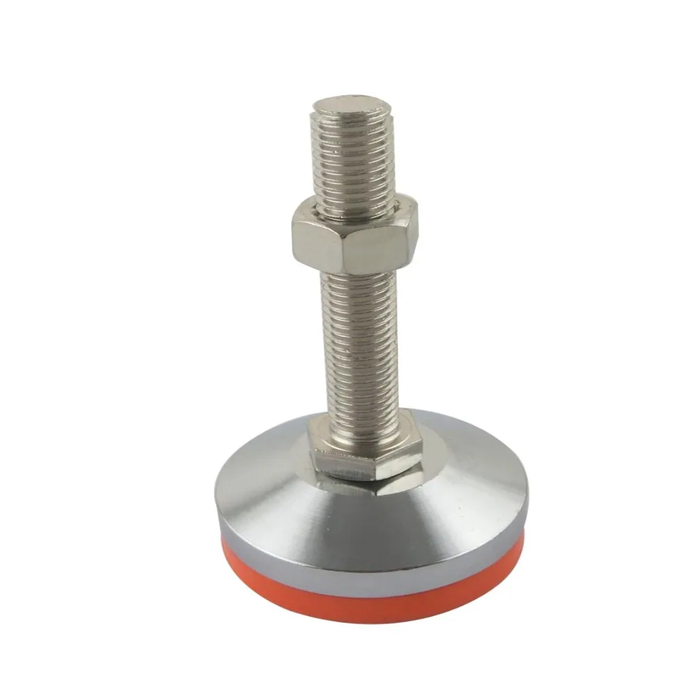 M20x100mm Adjustable Foot Cups 80mm Diameter Chrome Plated M20 Thread 100mm Length Articulated Leveling Foot