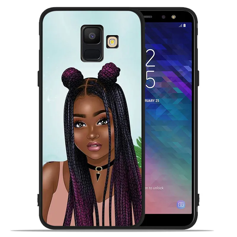 Роскошные африканские девушки женщины для Samsung Galaxy A9 A8 A7 A6 A5 A3 J3 J4 J5 J6 J8 Plus 2017 2018