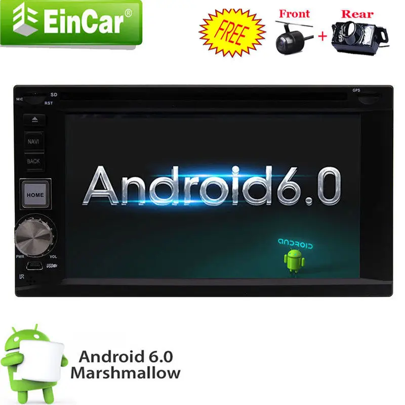 

Android 6.0 HD Double 2Din Car DVD Player Radio Stereo GPS OBD WiFi 4-Core 2CAM