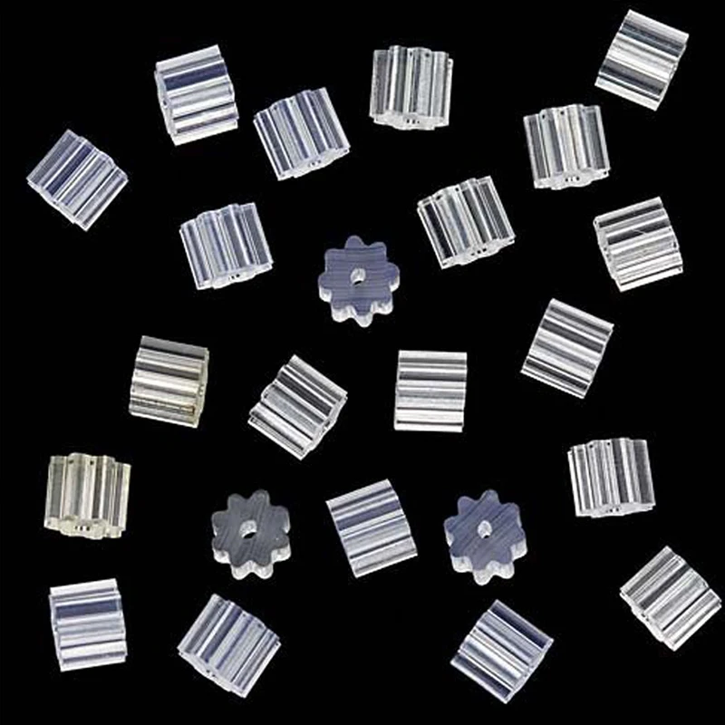 50Pcs Small Transparent Rubber Star anise Earring Backs Safety Earring Stopper Earnut Hook Earring Women Jewelry Accessories