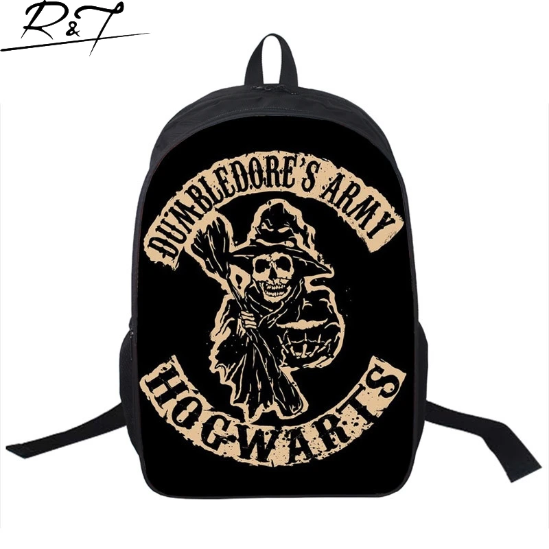 

Sons of Anarchy School Bags for Teenagers Skull Prints Hip hop Personality Students Children Daily Book Bag Women Men Mochilas