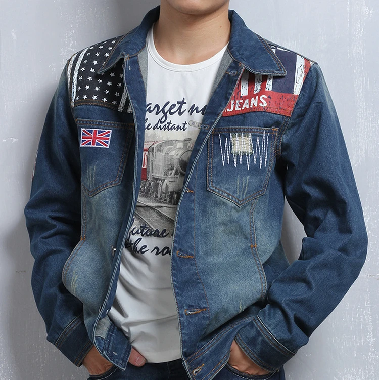 mens punk denim jacket