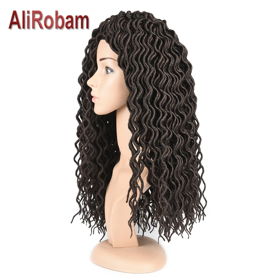 AliRobam Crochet Faux Locs Curly Braids 18Inch Pure