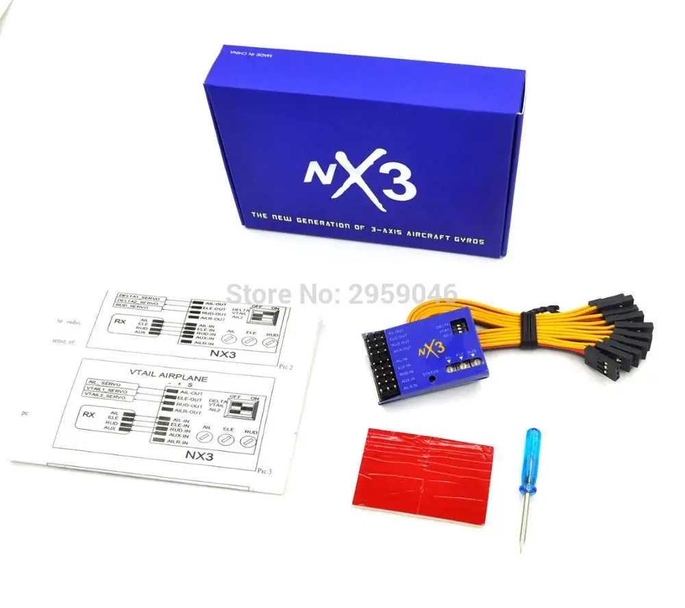 

NX3 3D Flight Controller Gyroscope Balancer for Fixed Wings 3-axis Aircraft Support Analog and Digital Servo