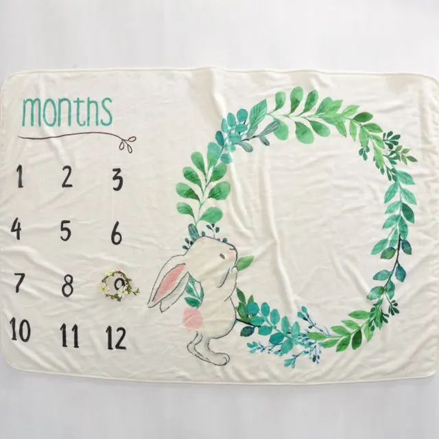 AAG детское ежемесячное одеяло, фланелевое одеяло для новорожденных, юбилей, фотосессии, памятное Пеленальное Одеяло, 20 - Цвет: MAAG151-6