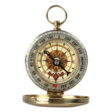 Открытый Пешие прогулки Кемпинг Аксессуары золотые карманные металлические часы стиль компас практичный Компас для дальних исходящих старая мода