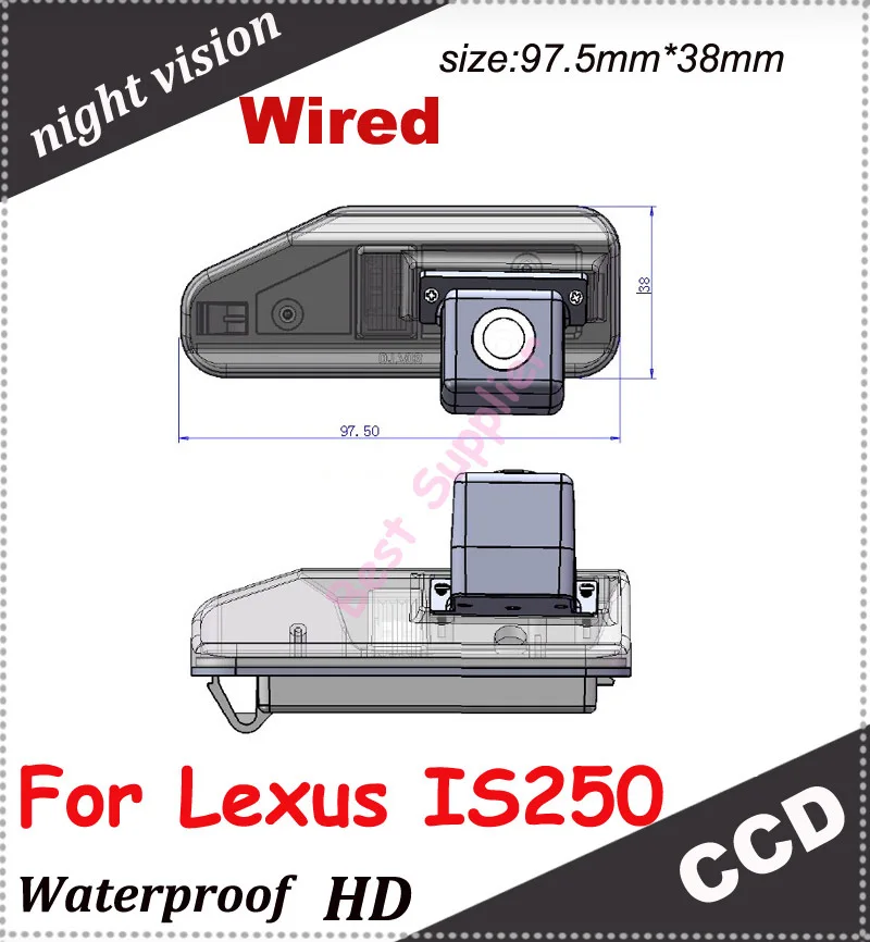 

car rearview camera for Lexus IS250 Backup Camera Wired CCD 100% waterproof