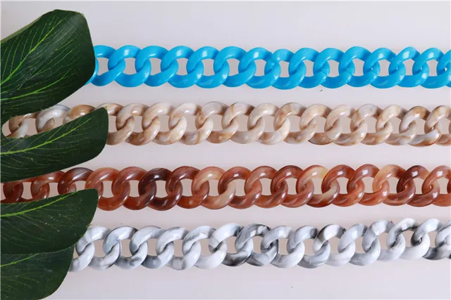 Mix Colors Resin Bag Strap Chains Diy Accessories Ornament Purse Mix Colors Resin Bag Strap Chains Diy Accessories Ornament Purse Frame Handbag Replacement Straps Plastic