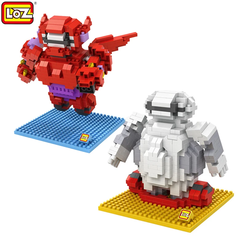 

LOZ Diamond Blocks Big Hero 6 Toy Baymax Q Version Anime Action Figures 3D DIY Model Building Blocks  Educational Toys Hot Sale