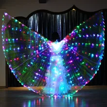Светящийся мигающий цветной светильник ISIS Angel Wing Led Бабочка танец живота костюм для женщин танец живота представление танцевальный аксессуар