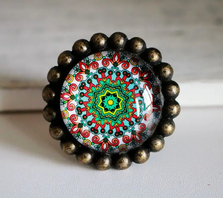 Colorful-Drawer Knobs Antique Bronze Crystal Dresser Drawer Knobs American Cabinet Handles Pull Knob Ornate /Furniture Hardware