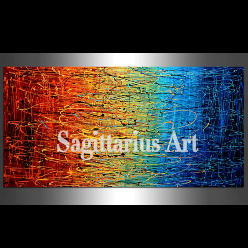 

Hand Painted Landscape Palette Knife Beauty of Collision Abstract Oil Painting Canvas Wall Decor Living Room Fine Art Artwork