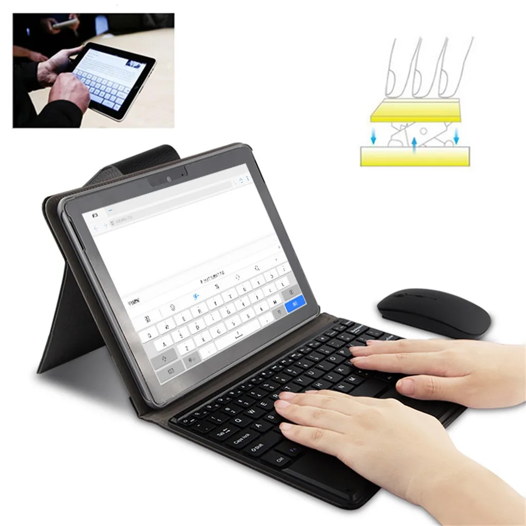 Ouhaobin беспроводная клавиатура с крышкой для поверхности GO 10,0 дюймов MediaPad Bluetooth клавиатура чехол Флип кожаный чехол 0325#2