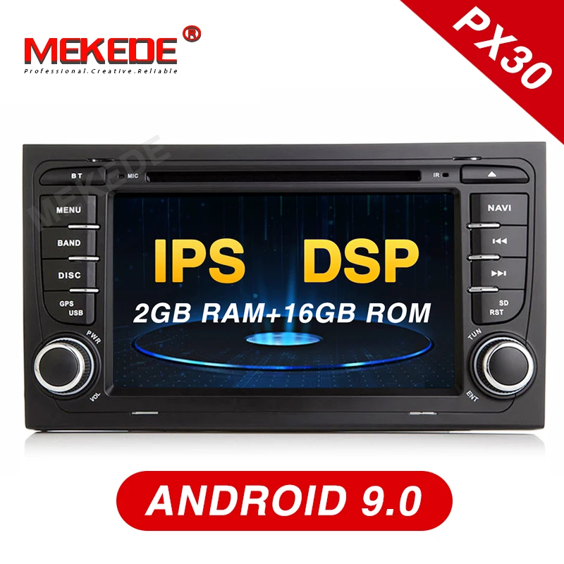 New arrival!Mekede PX30 android 9.0 Car multimedia player for audi A4 2002-2008 S4 with gps navigation IPS DSP WiFi bluetooth