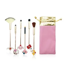 Cardcaptor Sakura симпатичный защитник Сейлор Мун 6 шт. Кисть для макияжа Новая ворсистая щеточка наборы кистей для макияжа кисть для теней для век