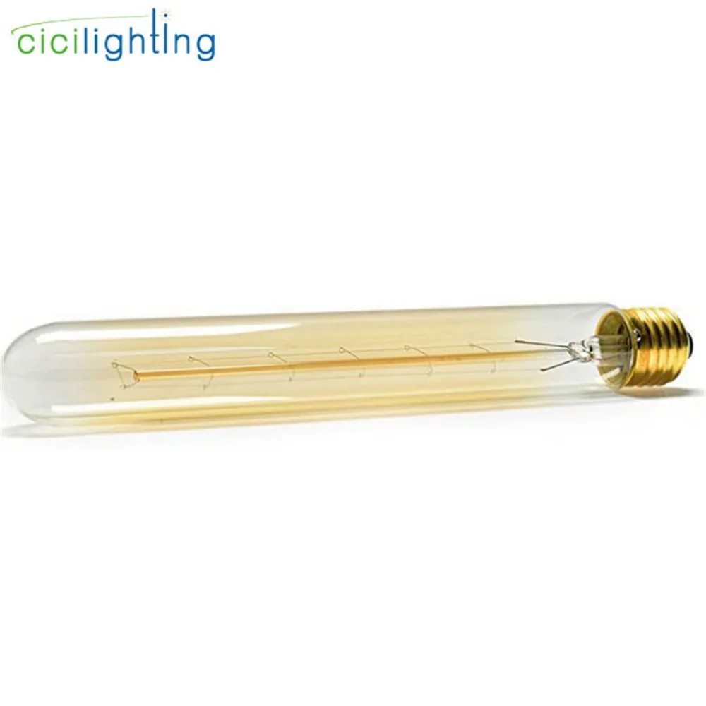 Винтажные лампочки Эдисона L22.5cm E27 T225 220V 230V лампы накаливания 40W антикварный Ретро
