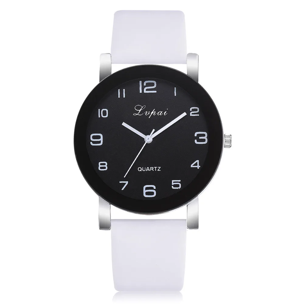 LVPAI женские часы модные роскошные женские кварцевые наручные часы Лидирующий бренд с кожаным ремешком женские часы Reloj#30 - Цвет: White
