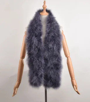 

Fashion girl real turkey fur long scarf Light weight Feather fur scarf 140cm Real ostrich feather fur Wrap fashion scarf