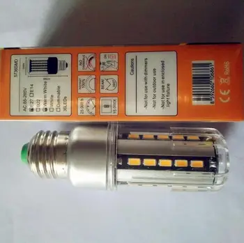 

Honest Wattage Lumen 5W 7W 9W 15W 20W 25W LED lamp Corn Bulb 110V 220V E27 E14 Aluminum Cooling 5736 LED Spot light