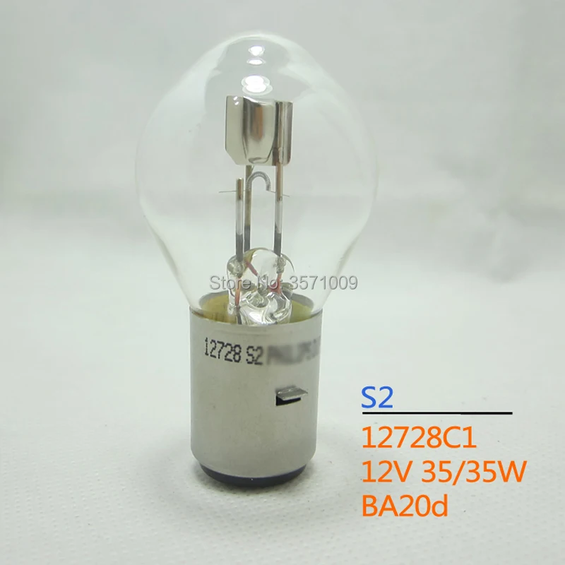 Оригинальная часть 1 шт. галогенная фара для 12728 C1 S2 12V 35/35W BA20d 3200K мотоциклетная