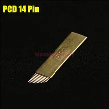 500 шт. 12Pin& 14Pin PCD Перманентный макияж ручная Татуировка бровей иглы одноразового посылка