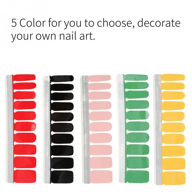 1 sheet Nail Art Stickers UV Gel Polish Nails Wraps Strips Full Cover