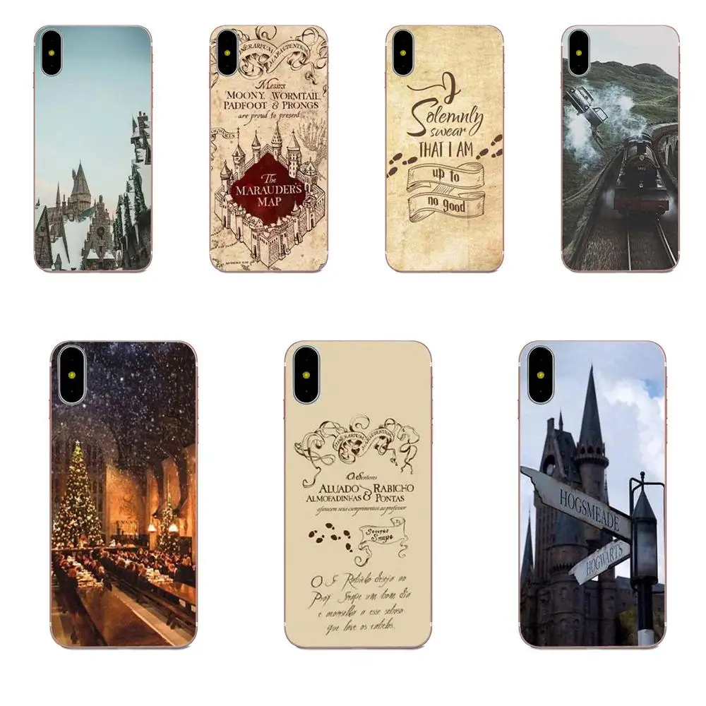 

For Xiaomi Redmi Mi Note 7 8 9 SE Pro Lite Go Play TPU New Fashion Harry Potter Castle Cand Map