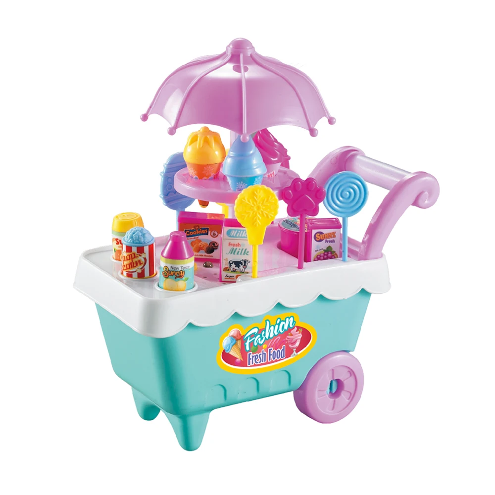 19Pcs/Set Simulation Candy Ice Cream Cart Play Set Kids Educational