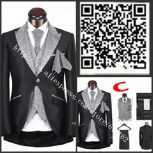 Итальянский брендовый мужской свадебный костюм из 5 предметов, высококачественный свадебный смокинг/Мужские костюмы для выпускного вечера/vestidos de festa/черный/белый/серебристый