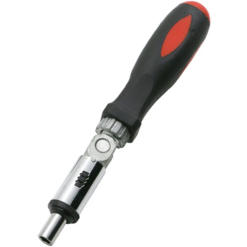 

0-180 Degree Multi Function Ratchet Screwdriver 1/4 Inch Inside Hexagon Interface Adjustable Angles Screwdriver
