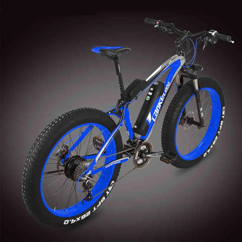 Cheap Electric bicycle 26-inch fat wheel electric mountain bike 27speed power mountain 4.0 tire snow lithium electric sports offroad 2