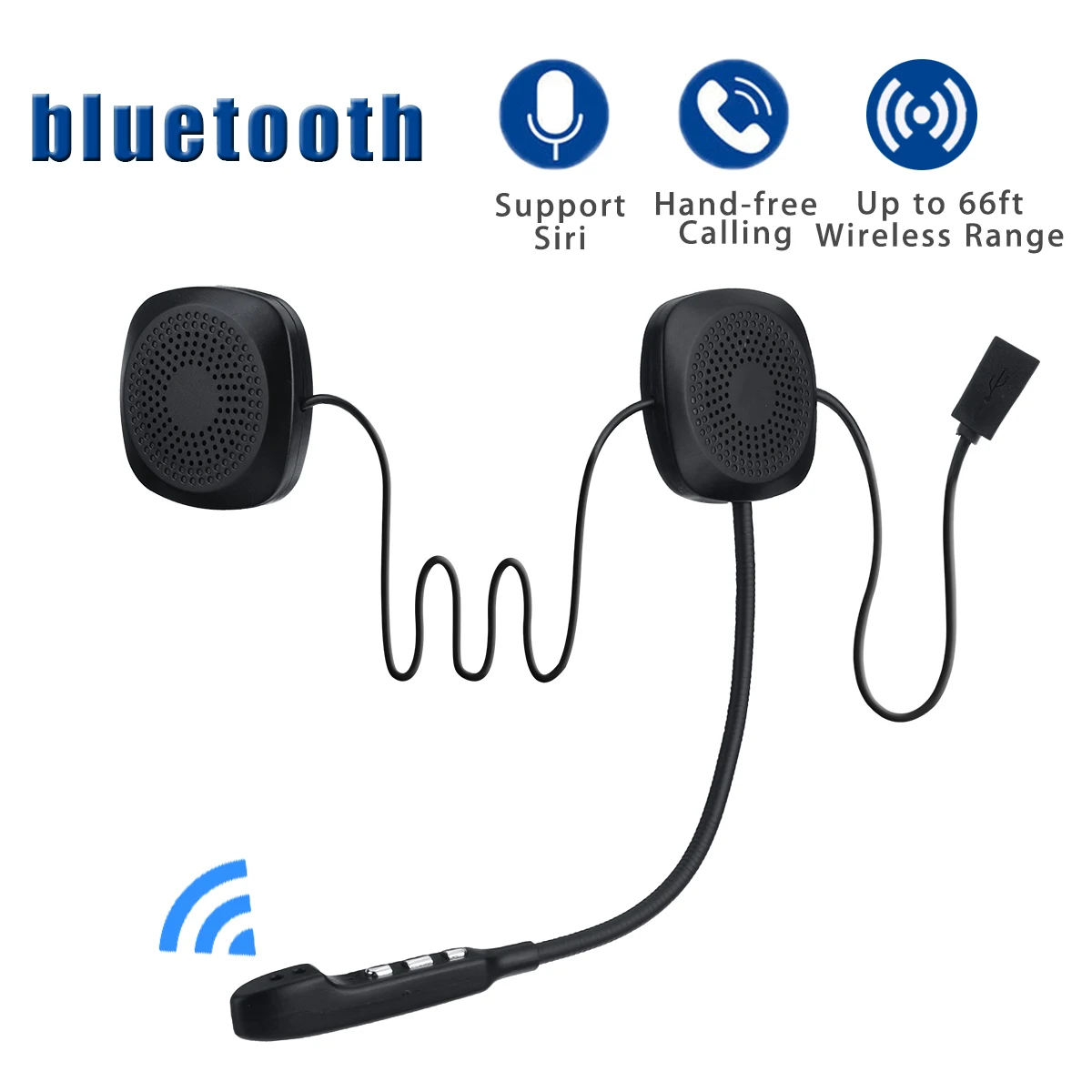 Audew 50 м анти-помехи bluetooth V4.2 беспроводной мотоциклетный шлем гарнитура с функцией bluetooth Hands Free домофон