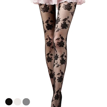 

Women Rose Sexy Panty Hose Siamese Sock Women's sexy socks Casual sock Meias Hot Style Chaussettes drop shipping