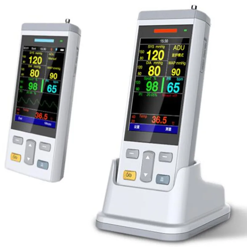

Portable SPO2/TEMP/NIBP 3.5 Inch vital signs/vital sign monitor patient monitor with rechargeable Li-battery