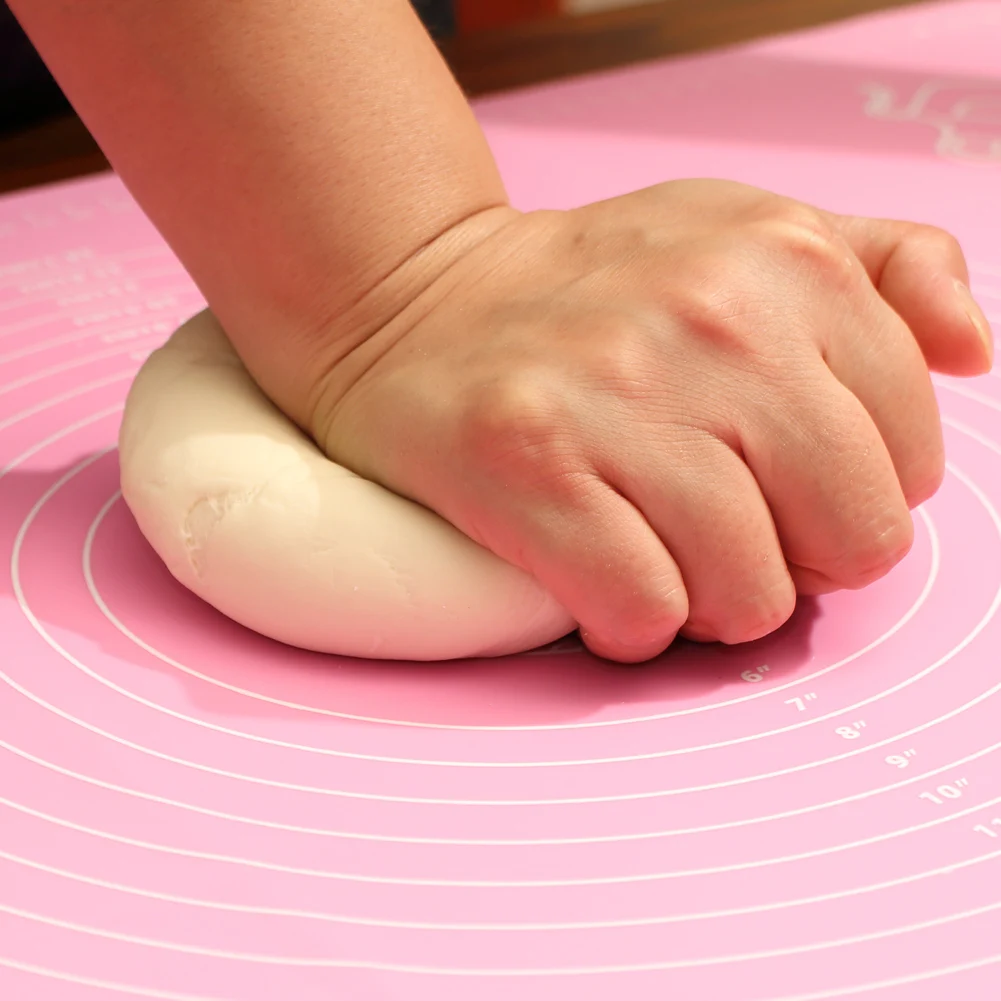 Silicone Baking Mat Non-Stick with Scale Liner Pad Pastry Rolling Dough Fondant Baking Pastry Bakeware Tools 29*26 cm