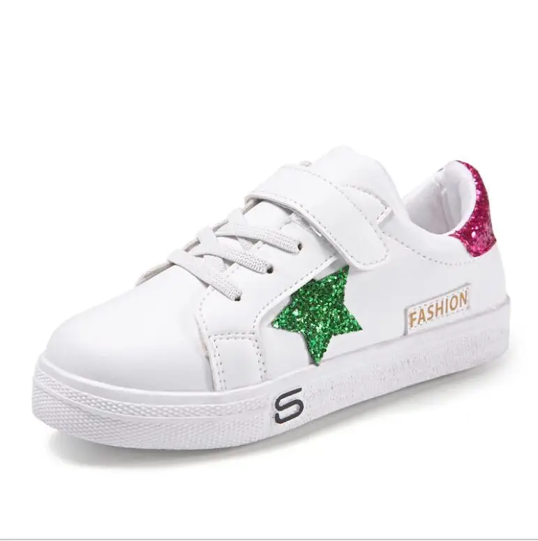 

4 5 6 7 8 9 10 11 12 Old Years 2018 New Spring Autumn Casual Falt Shoes For Girls Boys School Kids White Sneaker Shoes 28