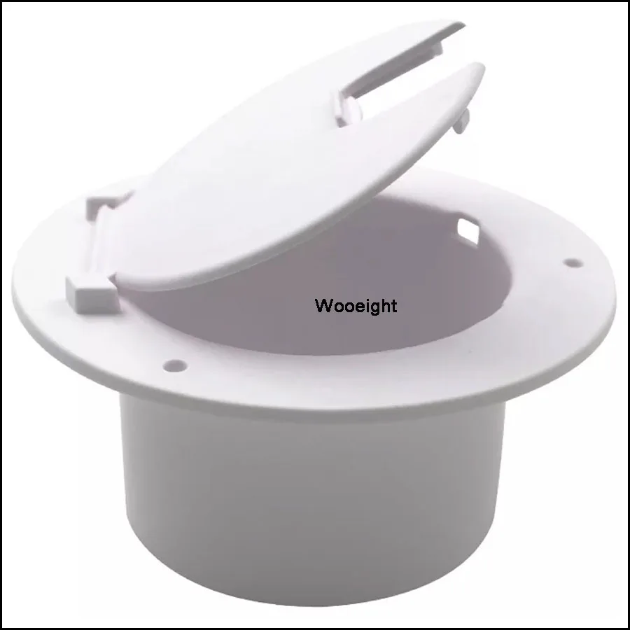 Wooeight Plastic PP RV Wire Lock Box Round Wire Compartment Cover Junction Box For Boat Marine Port Camping Trailer protection (9)