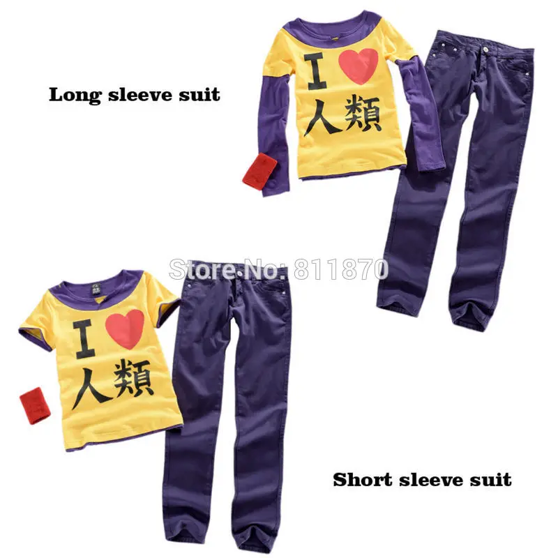 No Game No Life Cosplay Sora Costume Unisex Sport Suit Casual Wear Summer Wear T-Shirts Jeans