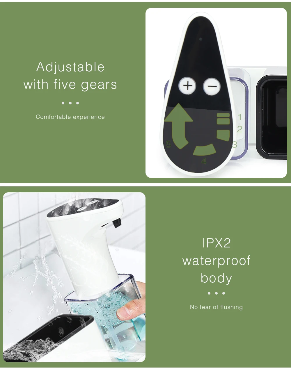 450ml Infrared Sensing Automatic Soap Dispenser with Storage Function