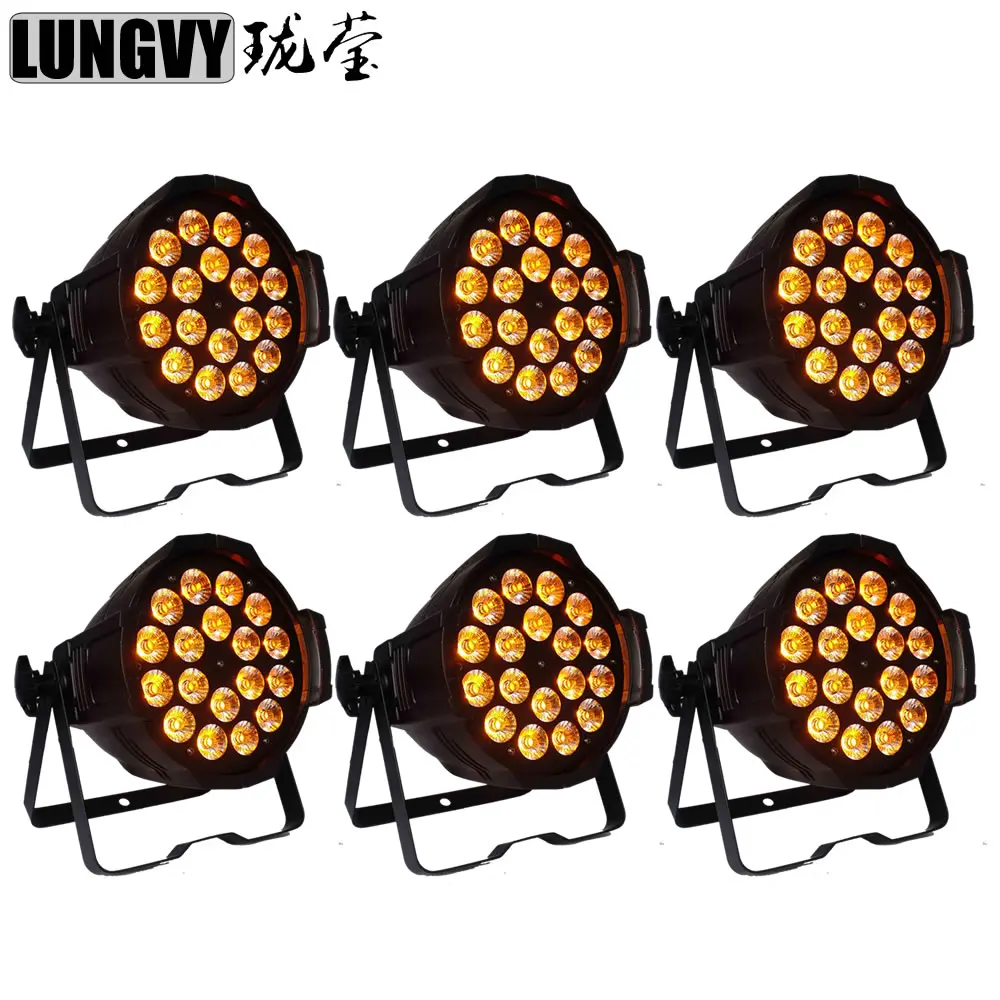 Бесплатная доставка 6 шт./лот рождественское освещение 18*18 Вт в 1 RGBAW UV LED Par