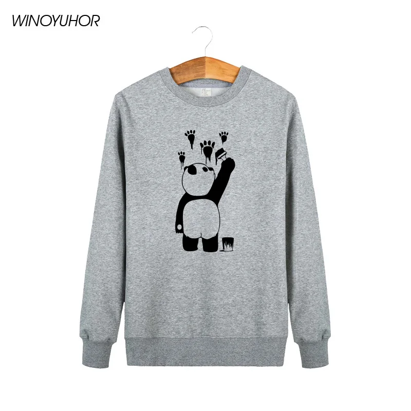 Cute Cartoon Bear Printed Men's Hoodies 2017 Fashion