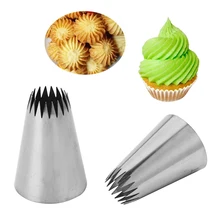 1 шт. нержавеющая сталь большой цветочный узор глазурь трубопровод сопло русская выпечка наконечник торт кекс формы для выпечки украшения инструмент# 9FT