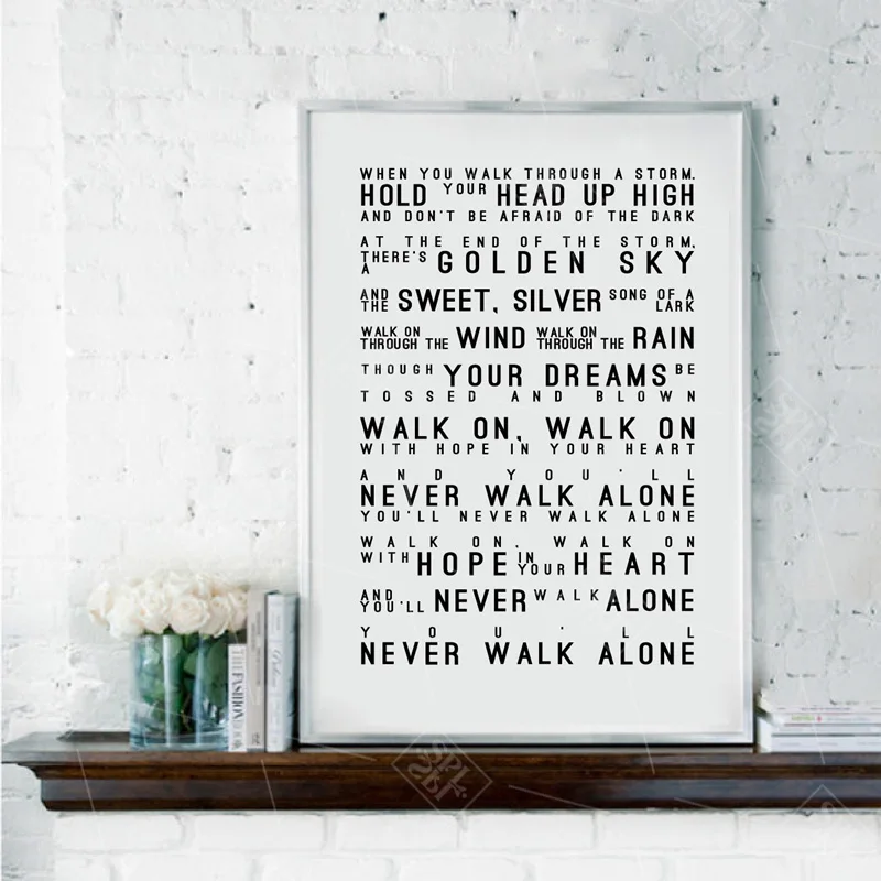 You Ll Never Walk Alone Lyrics Posters Modern Black White Canvas Art Liverpool Fc Print Painting Wall Picture Living Room Decor Painting Calligraphy Aliexpress You Ll Never Walk Alone Lyrics Posters Modern Black White Canvas Art Liverpool Fc Print Painting Wall Picture Living Room Decor Painting Calligraphy Aliexpress
