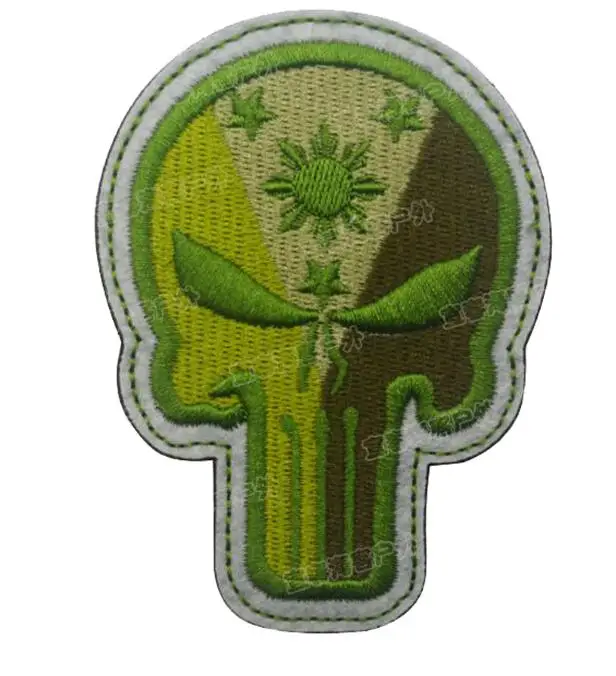 3D тактическое снаряжение военные вышивка знак филиппинских флаг карателей нарукавники для военных вентилятор напольный джинсовая куртка украшения - Цвет: 2