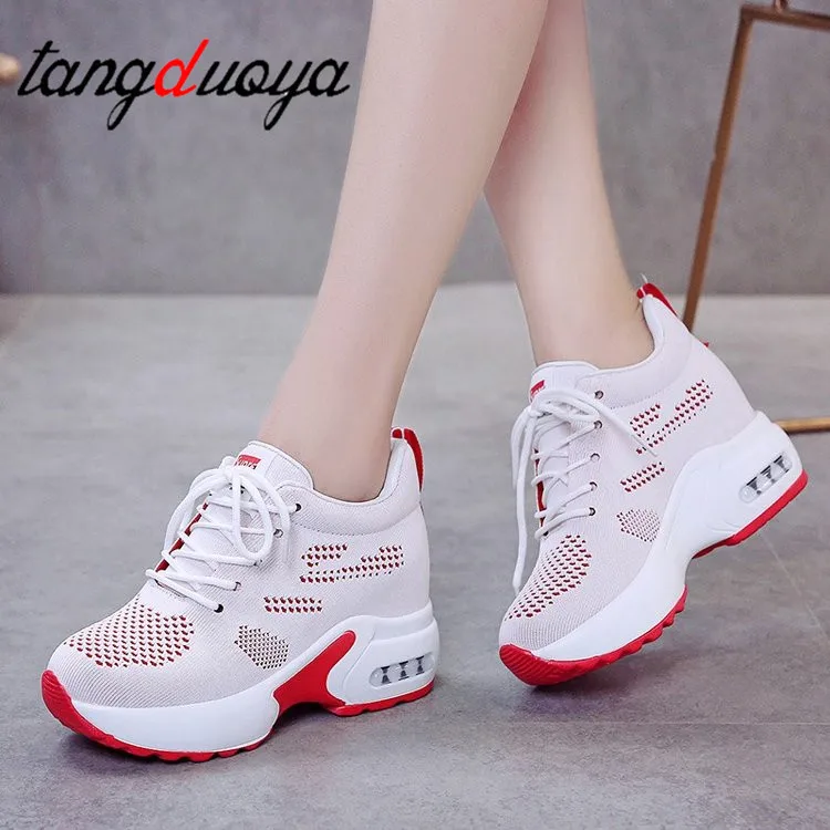 

Shoes Women Heels Tennis Shoes Woman Height Increasing White Sneakers Ladies Autumn Shoes wedge platform sneakers