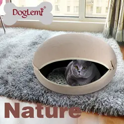Doglemi высокого качества милый кот-кровать роскошные кошки Кровати и с подогревом Кошкин Кровати домашних животных